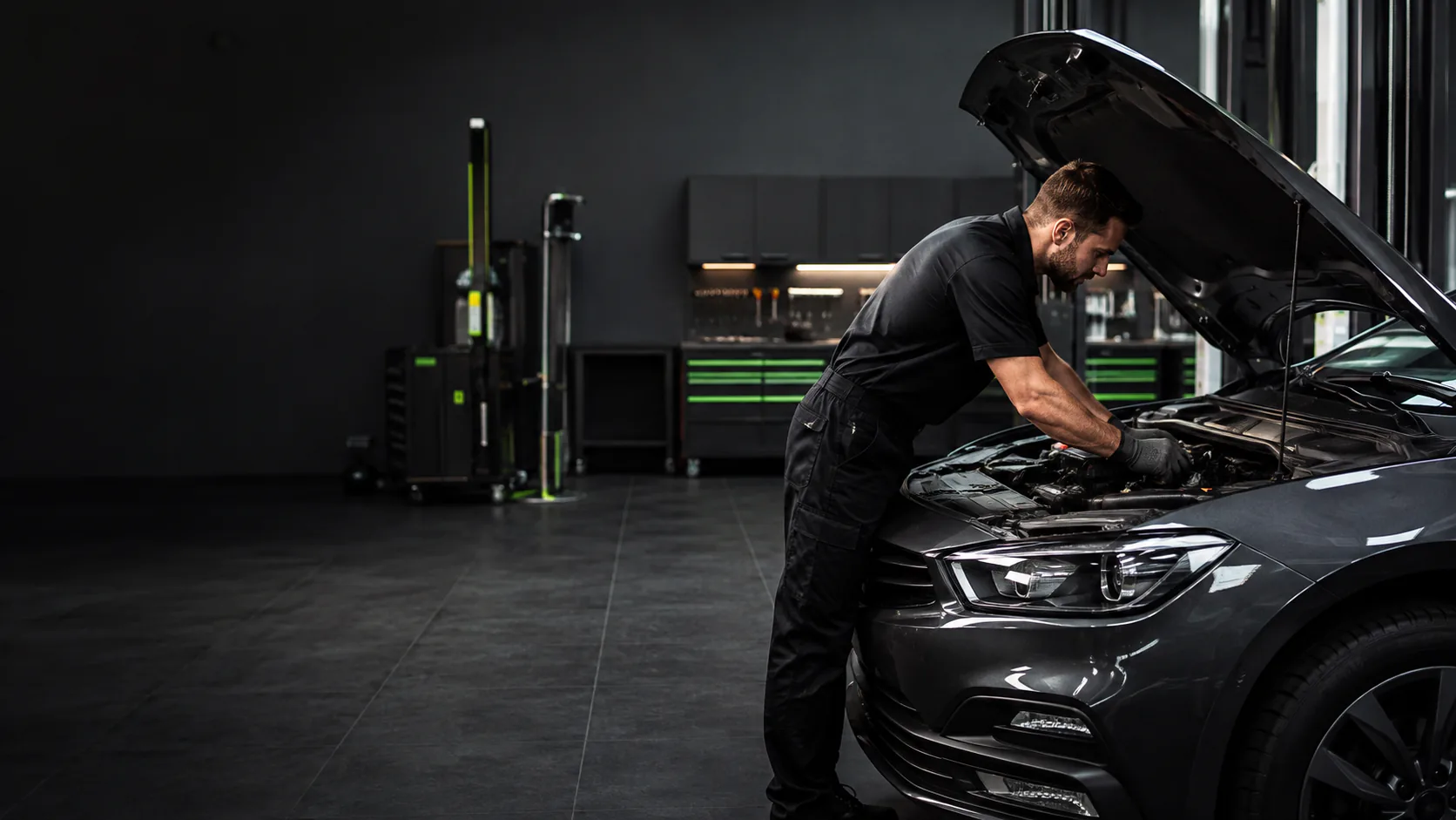 Área de manutenção da Tech Car Bragança